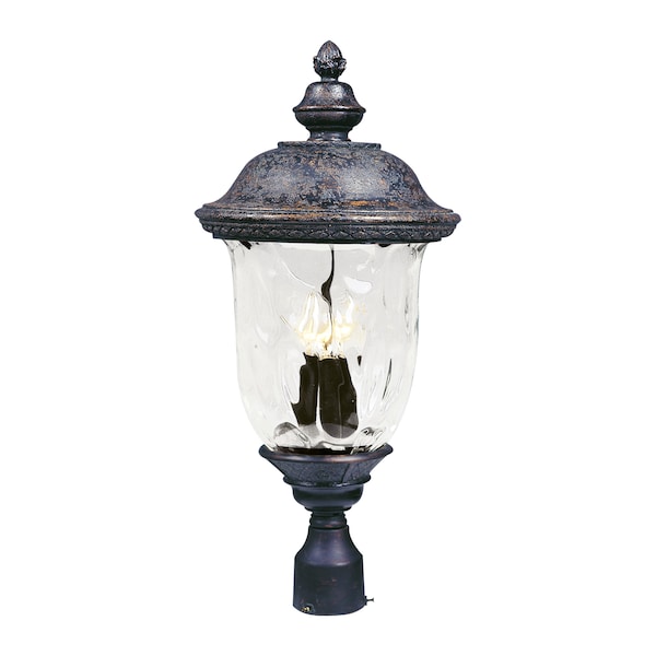 Maxim Lighting Carriage House 3-Lght 12.5" Wide Oriental Brnz Outdoor Pole/Post Mount 3420WGOB - main